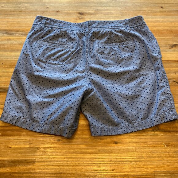 Talbots Girlfriend Chino Short cotton chambray polka dots midrise size 10 - Picture 4 of 7